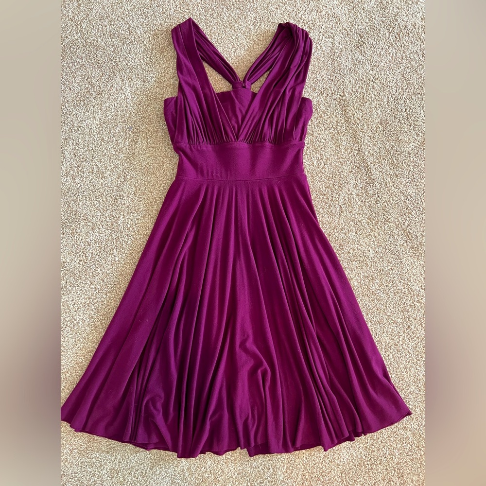 Wear 5 different ways, rich purple White House Black Market dress, size 00
